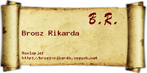 Brosz Rikarda névjegykártya